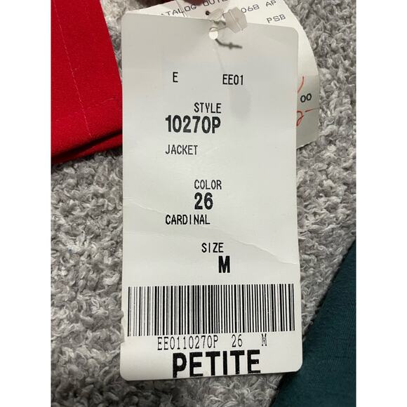 VTG NWT Bleyle Womens Medium Petite MP Long Sleeve Button Up Shirt Red MSRP $109 - Picture 13 of 13